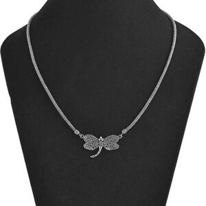 BALI LEGACY Sterling Silver Dragonfly with Borobudur Chain Necklace 20" NWT